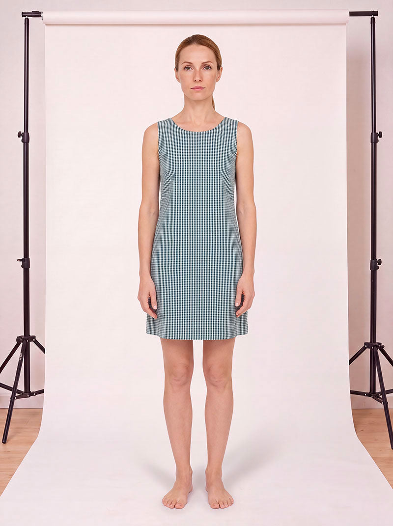 Robe Trois Trous Vichy Vert
