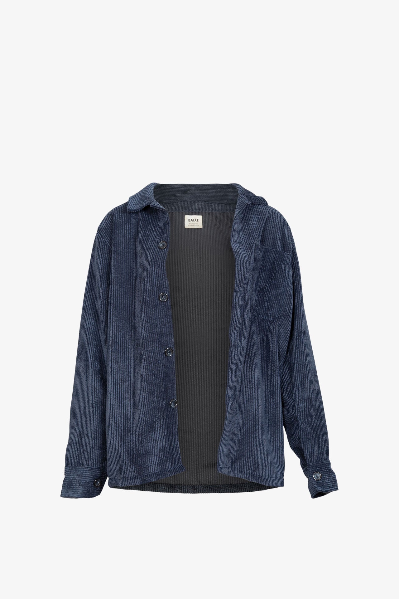 Surchemise Velours Grosse Côtes Marine