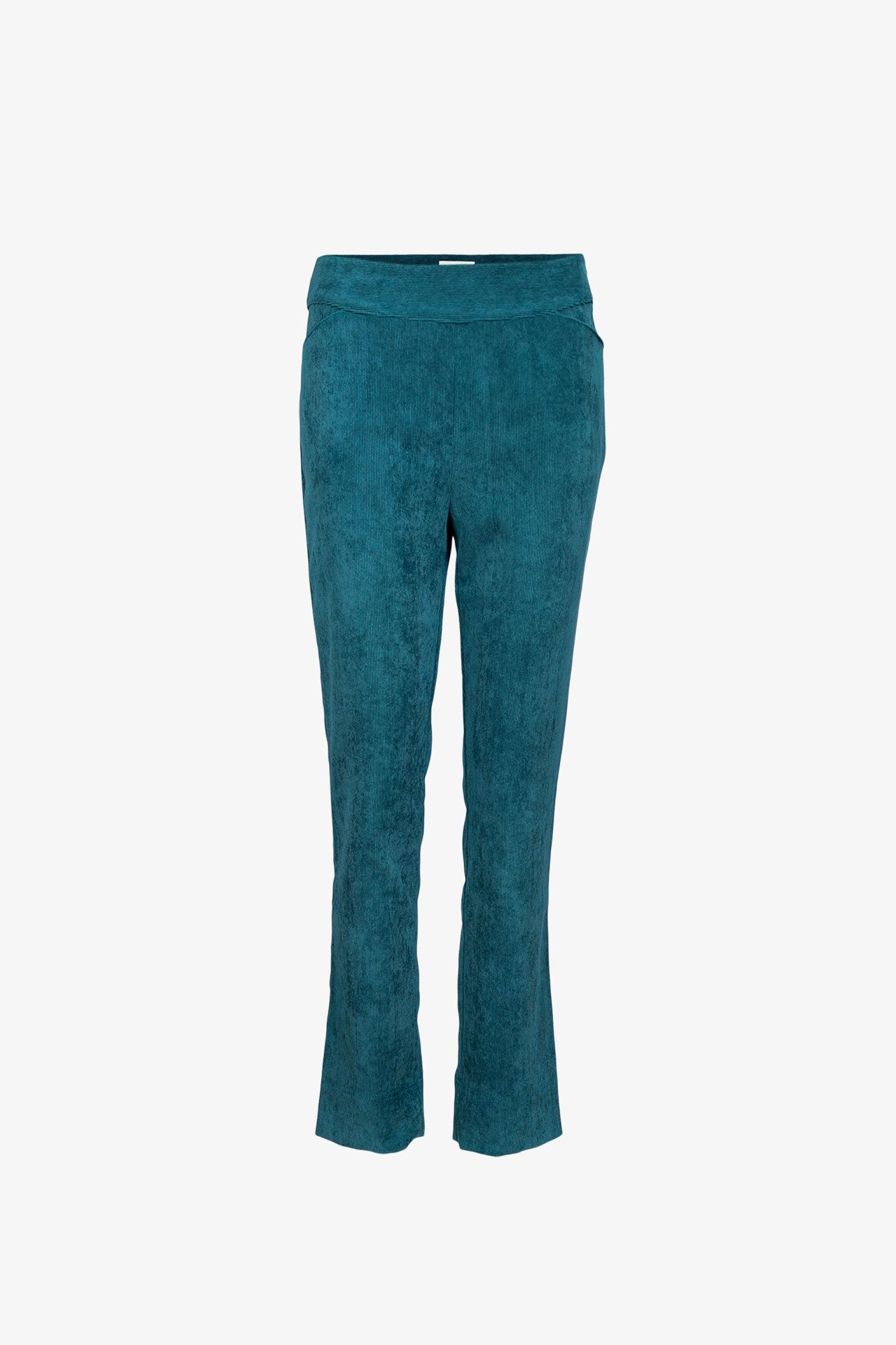 Pantalon Slim Velours Milleraies Vert Canard