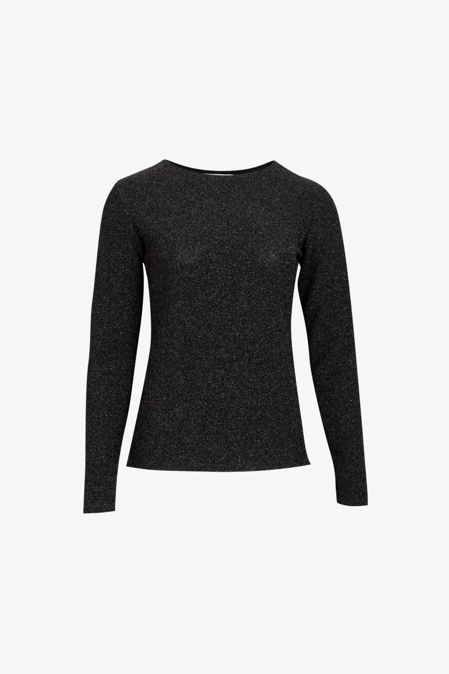 Black Sequins Patch Top