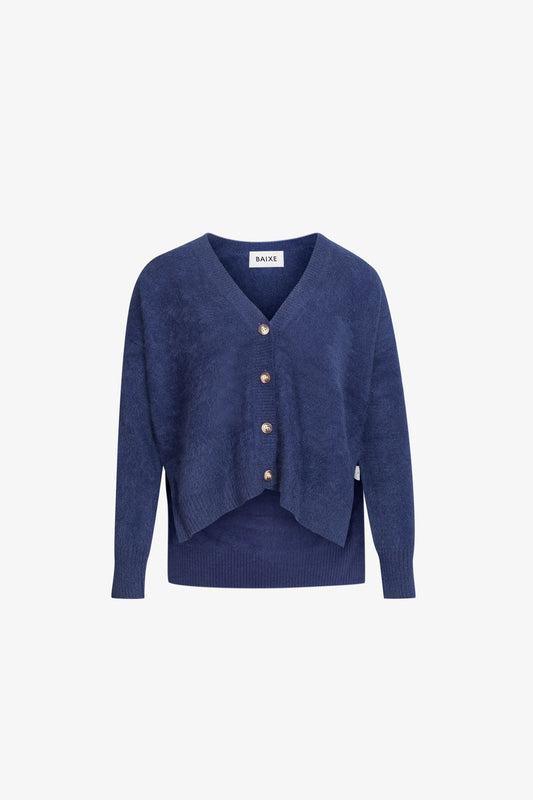 Gilet Boutonne Raccoon Bleu Twilight