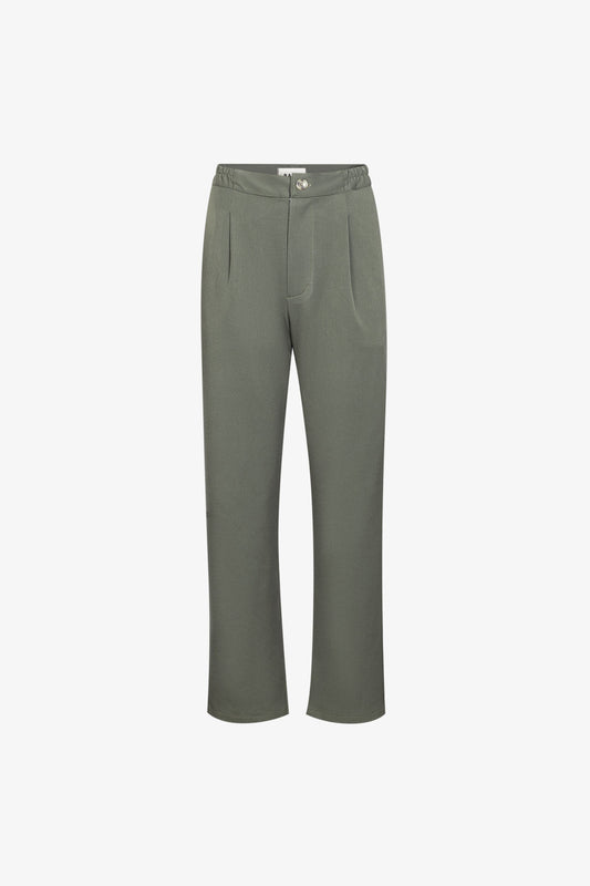 Pantalon à Plis Gabardine Kaki