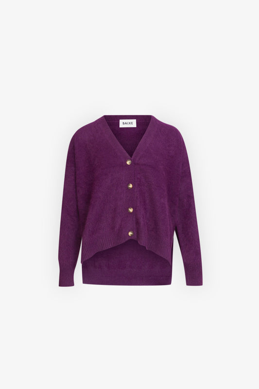 Gilet Boutonne Raccoon Pourpre