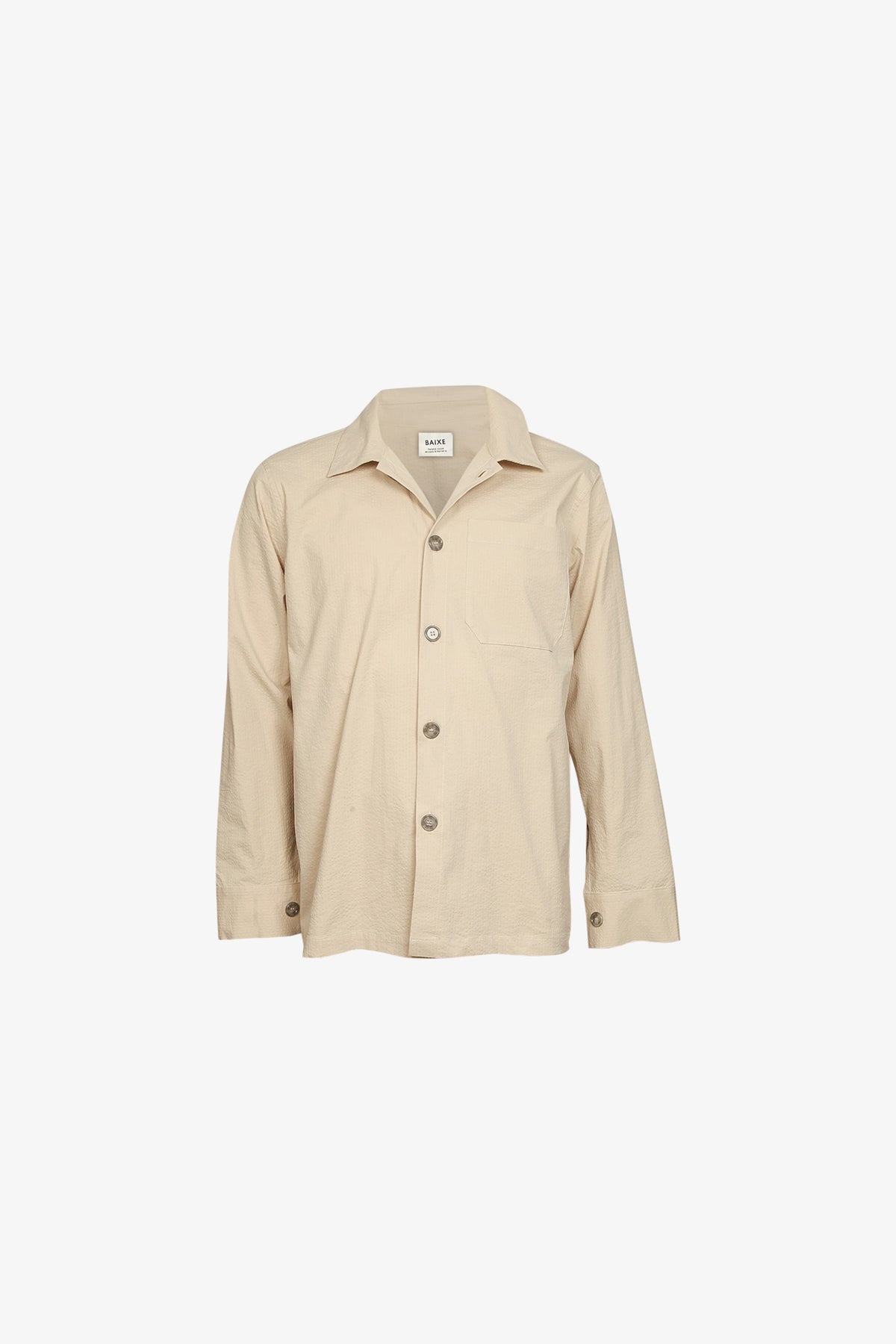 Surchemise Coton Seersucker Beige