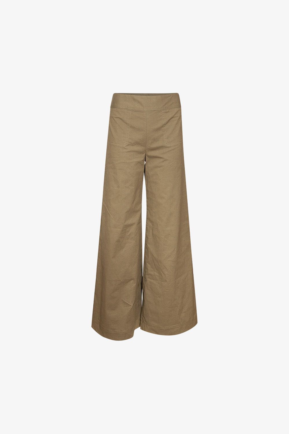 Pantalon Gaucho Seersucker Kaki