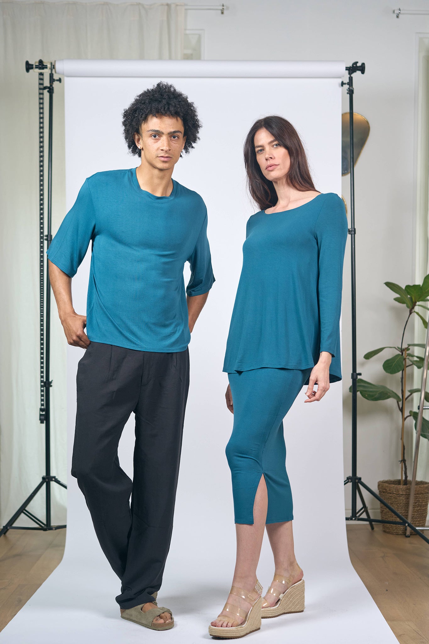 T-shirt Bambou Pétrole