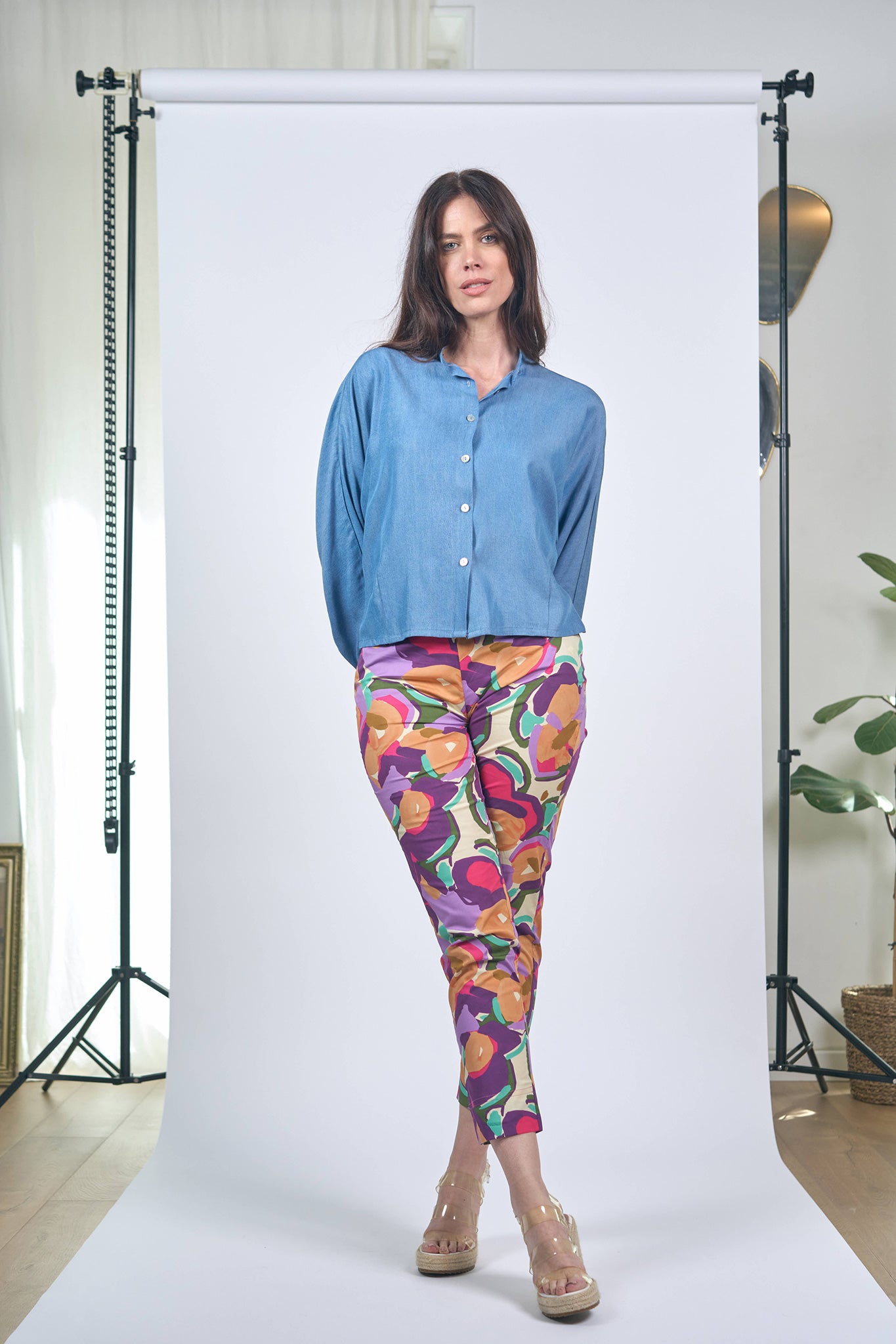 Pantalon Slim Floral Pop