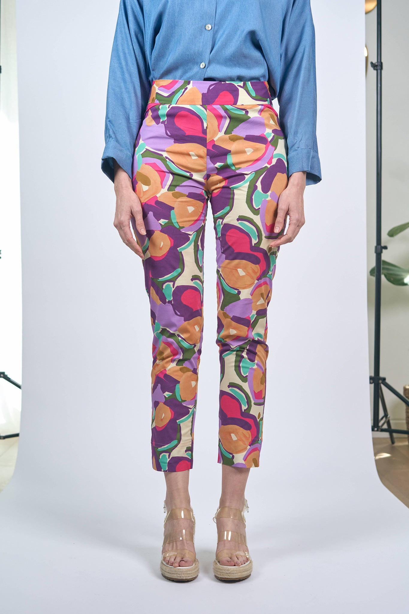 Pantalon Slim Floral Pop