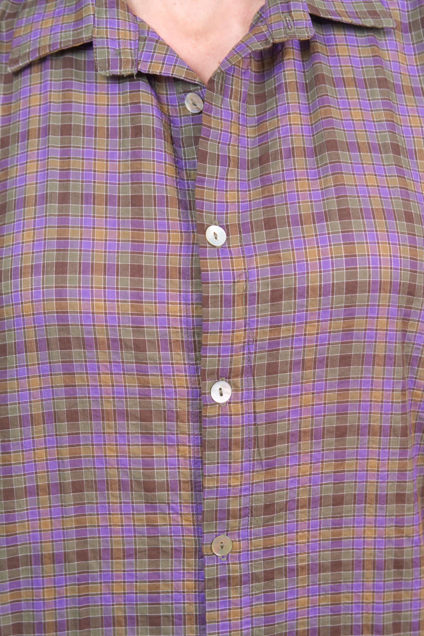 Chemise Relax Petits Carreaux Violet