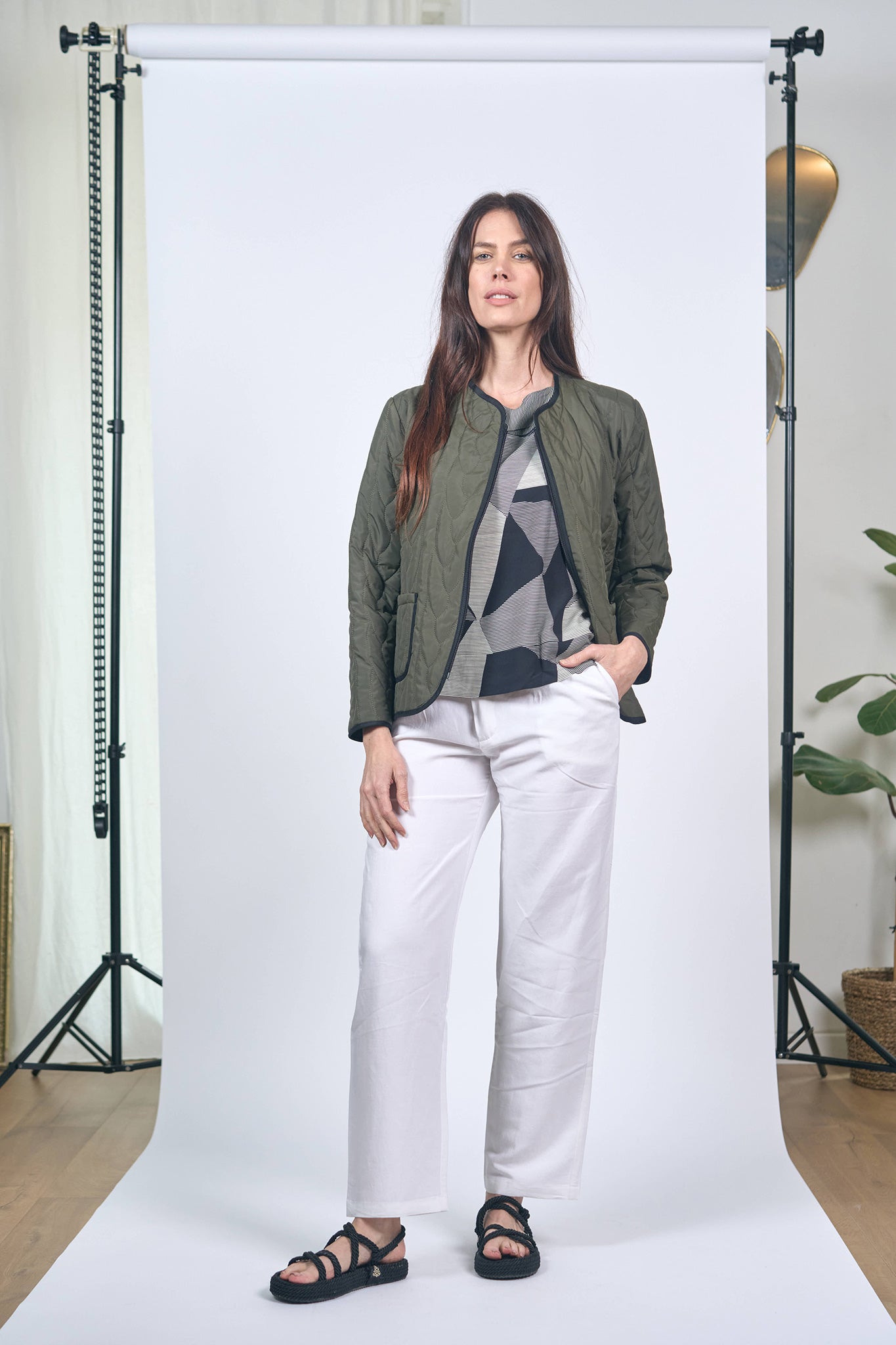 Veste Chacha Ouatiné Kaki