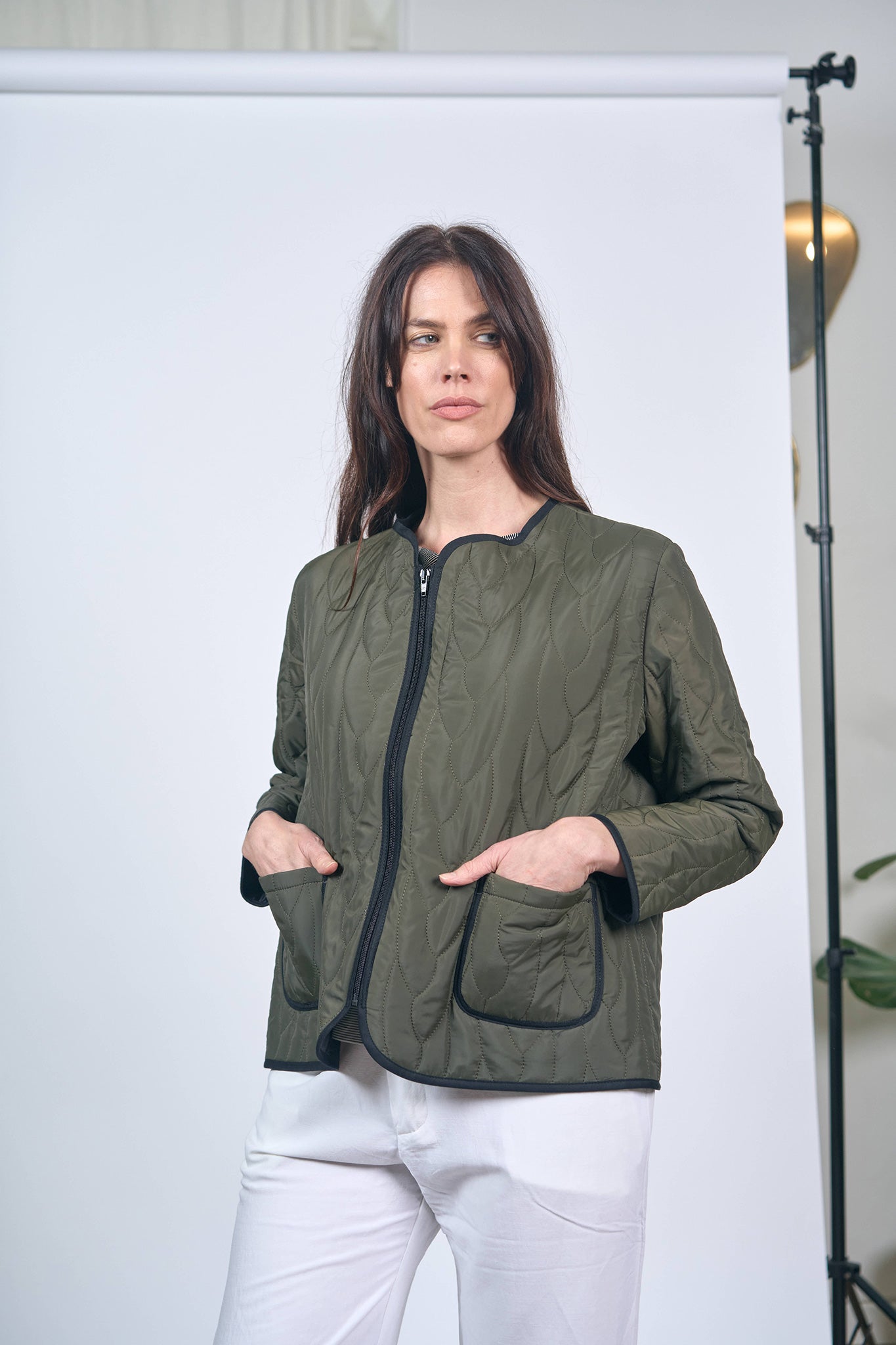 Veste Chacha Ouatiné Kaki