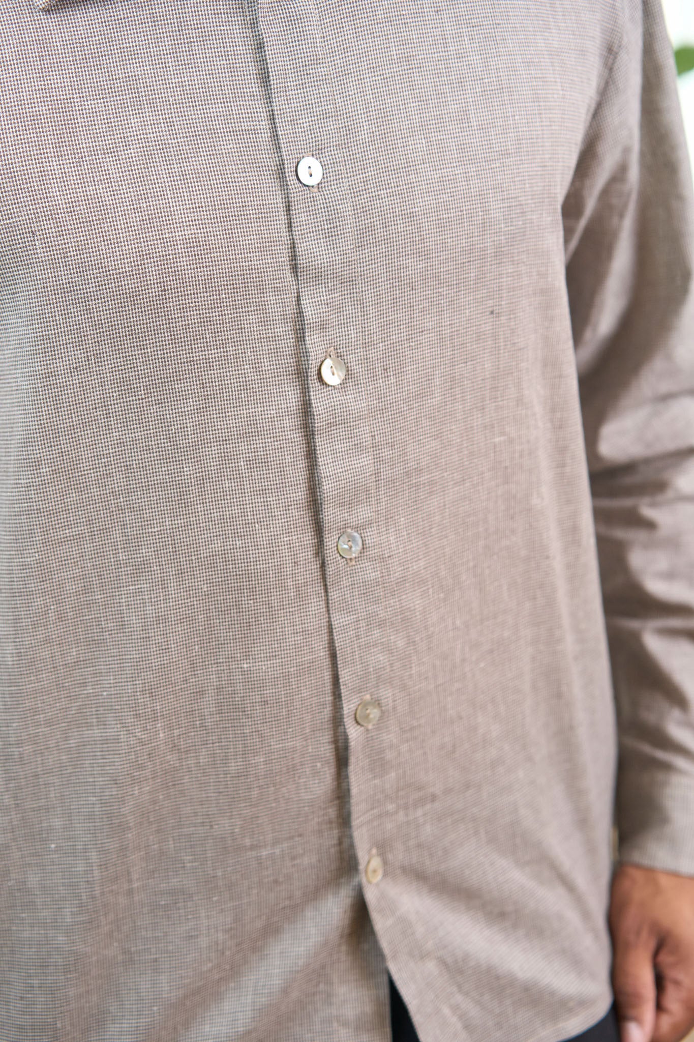 Chemise Relax Checks Marron