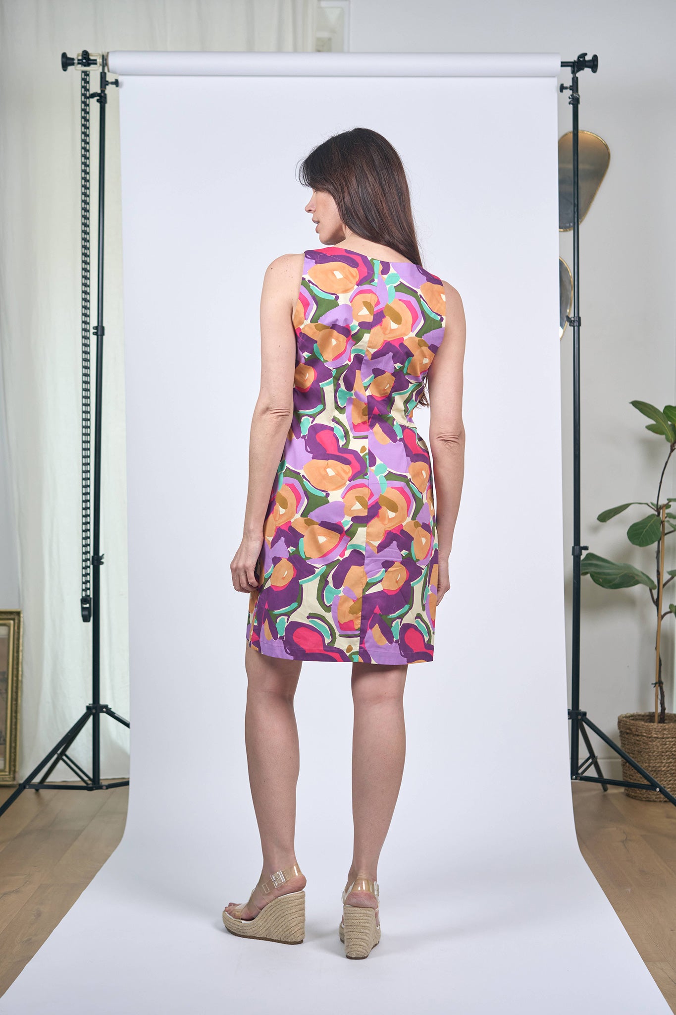 Robe Trois Trous Popeline Floral Pop