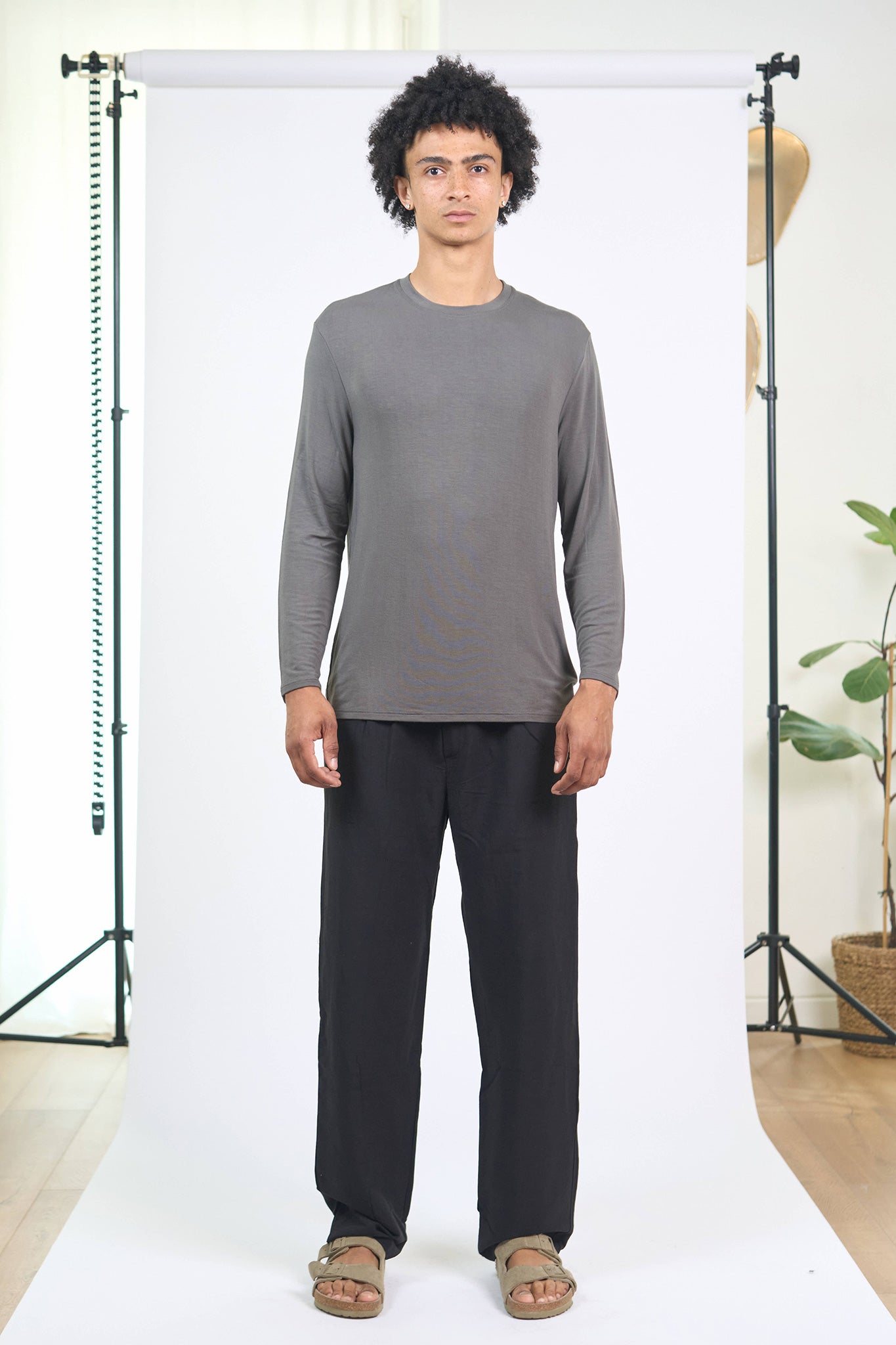 T-Shirt Manche Longue Bambou Gris