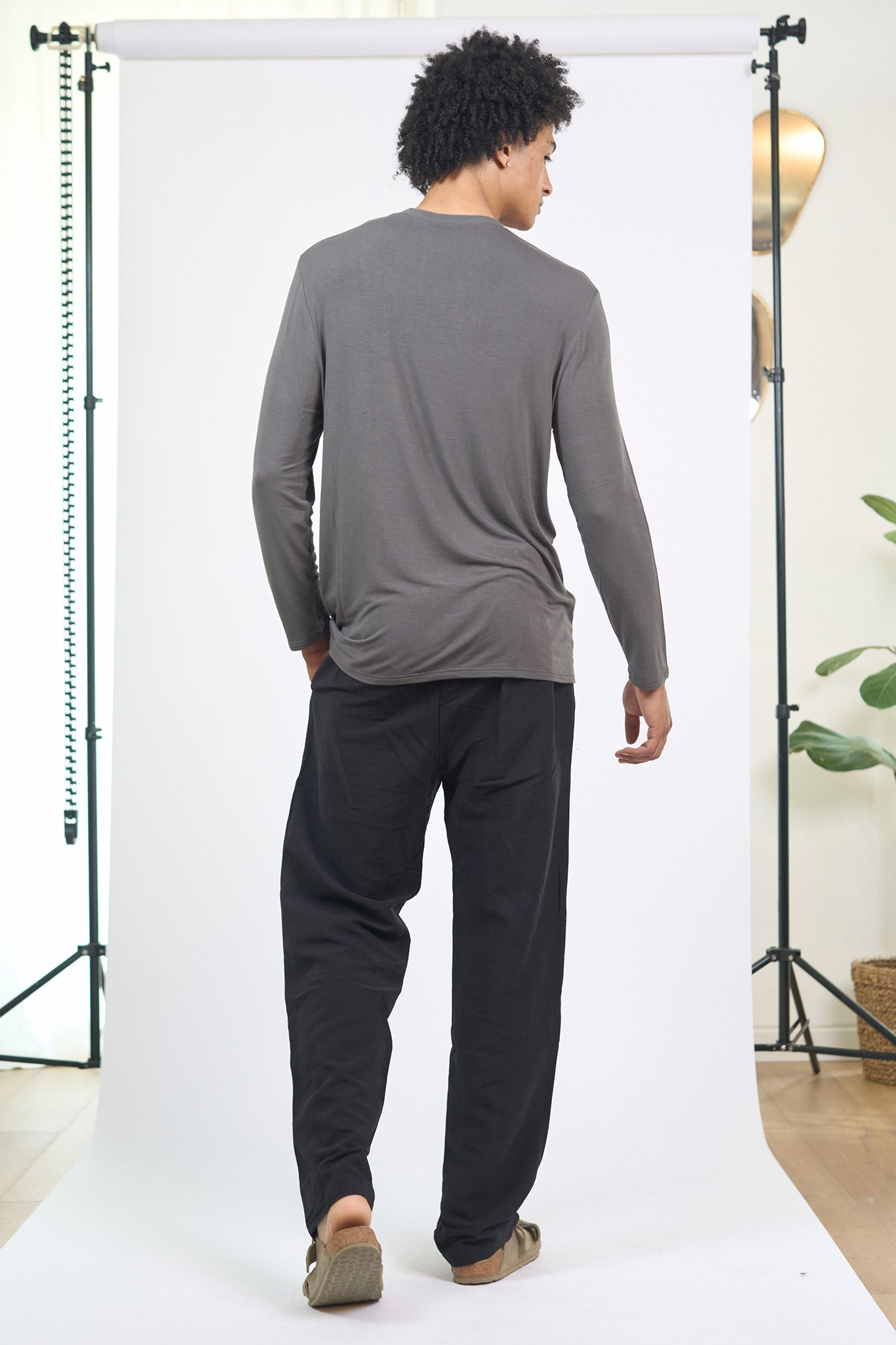 T-Shirt Manche Longue Bambou Gris