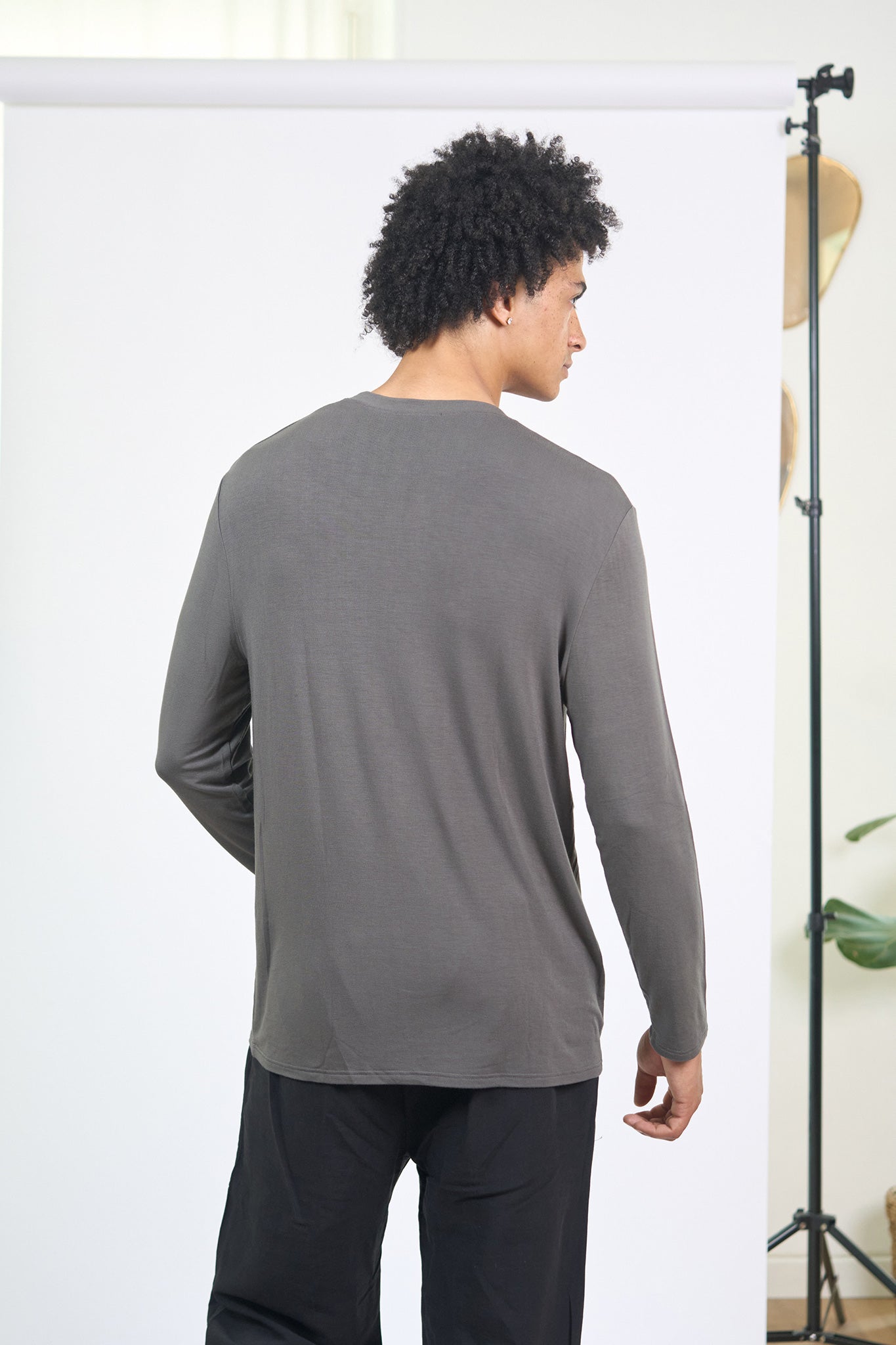 T-Shirt Manche Longue Bambou Gris