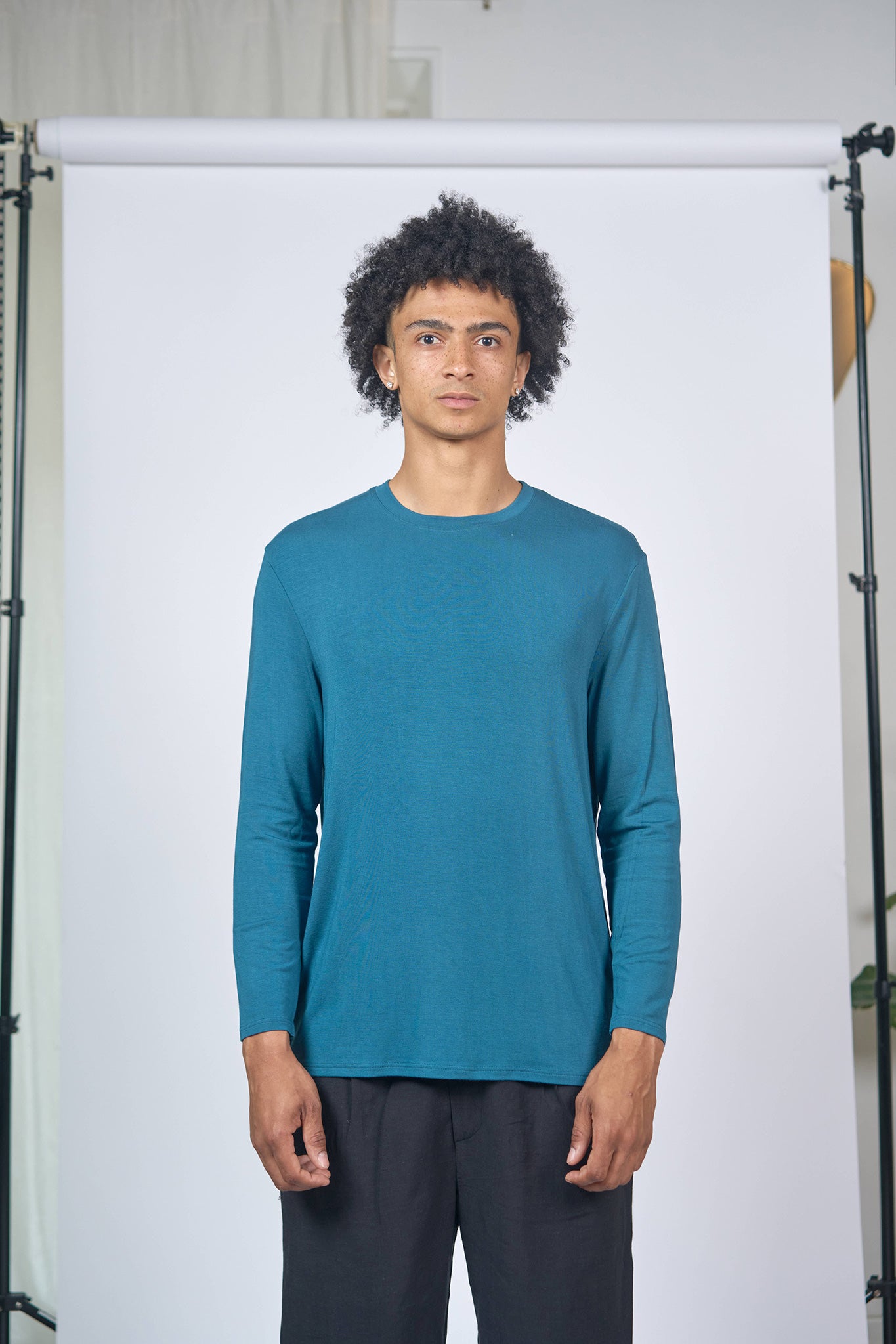 T-Shirt Manche Longue Bambou Pétrole
