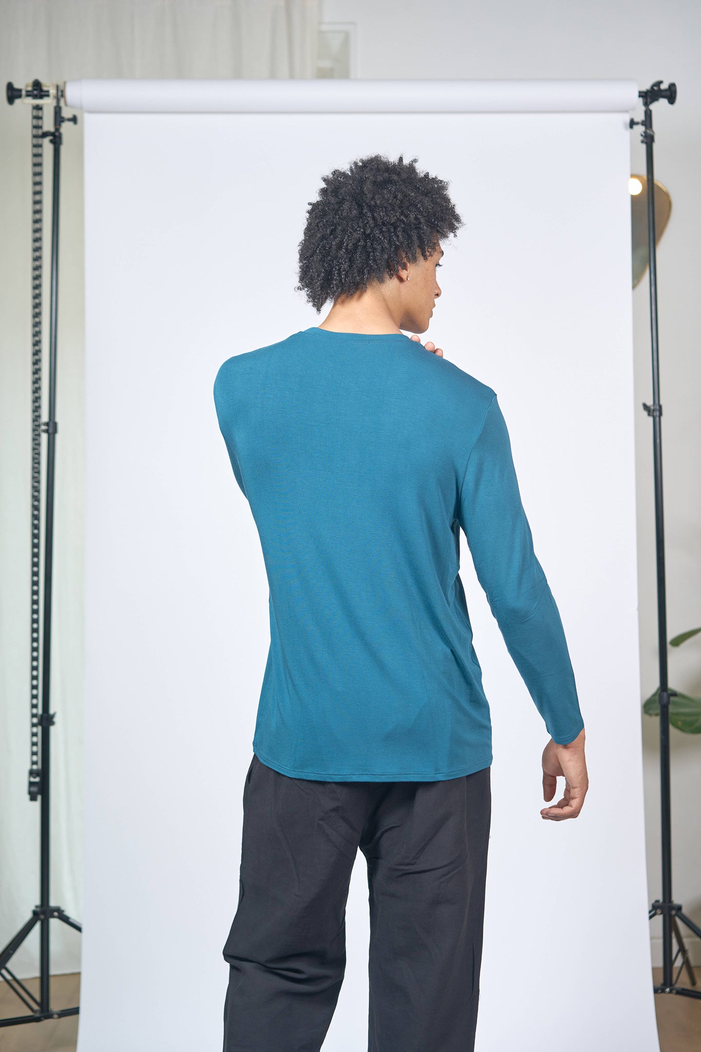 T-Shirt Manche Longue Bambou Pétrole