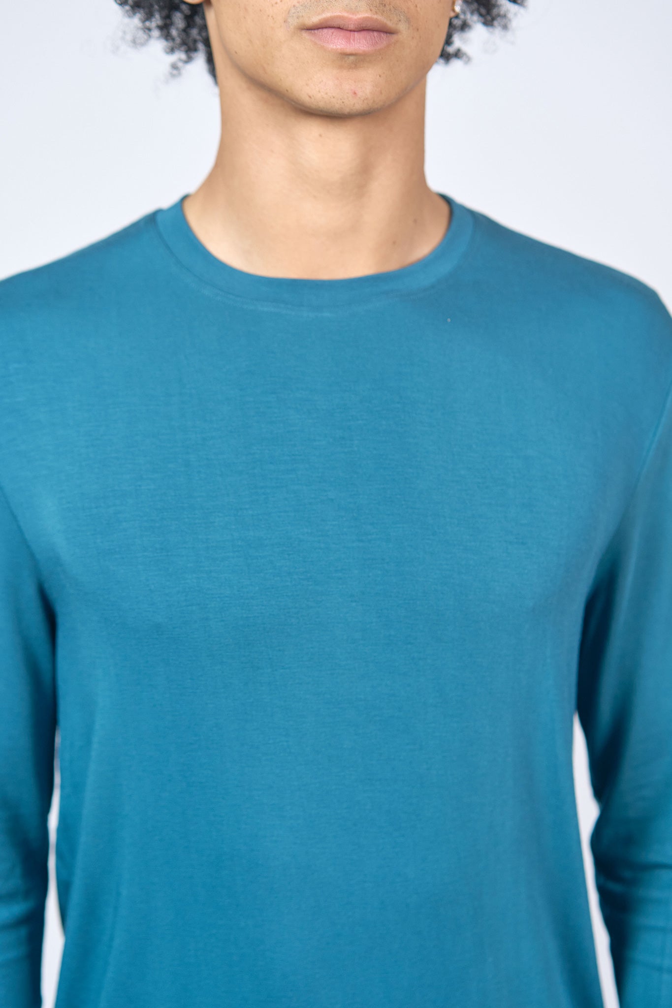 T-Shirt Manche Longue Bambou Pétrole