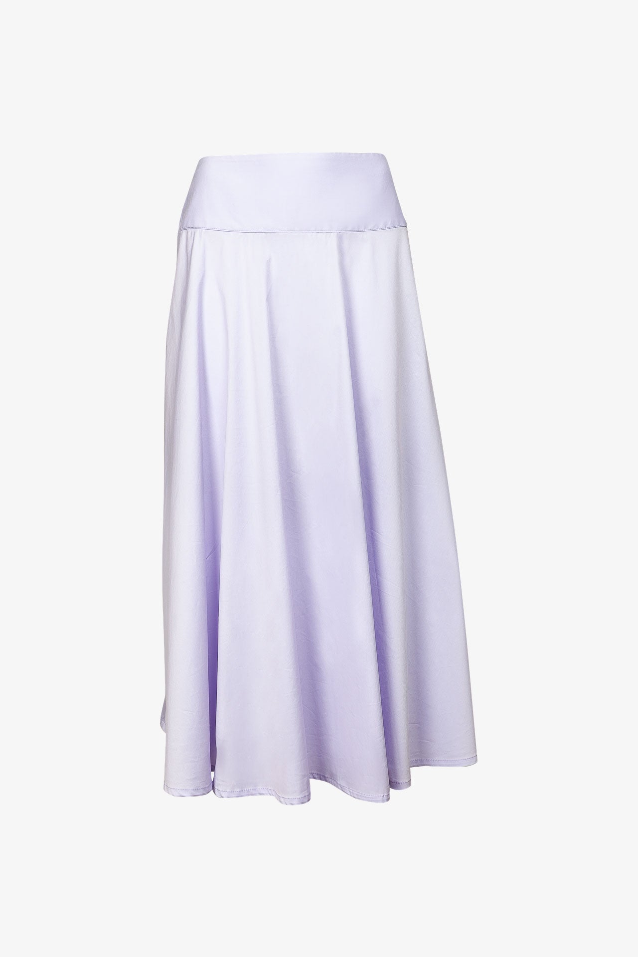 Jupe Evasée Popeline Lilas