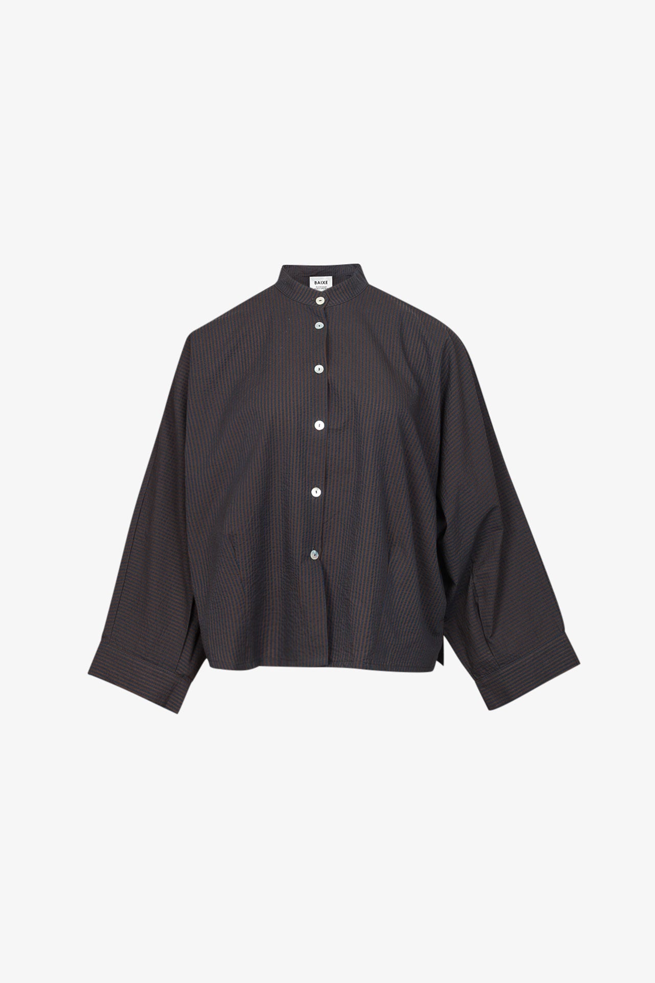 White Viscose Linen Nehru Shirt