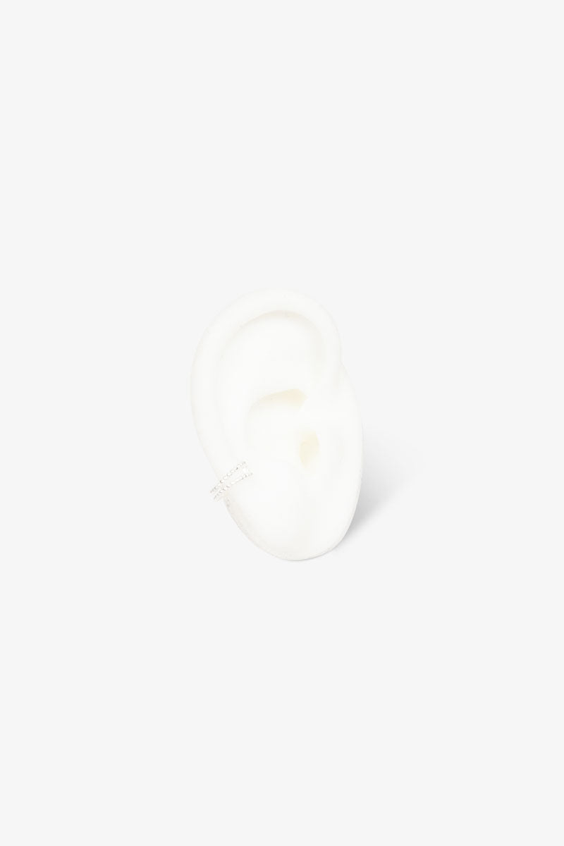 Bague d'oreille Argent - Double effet poinçonné