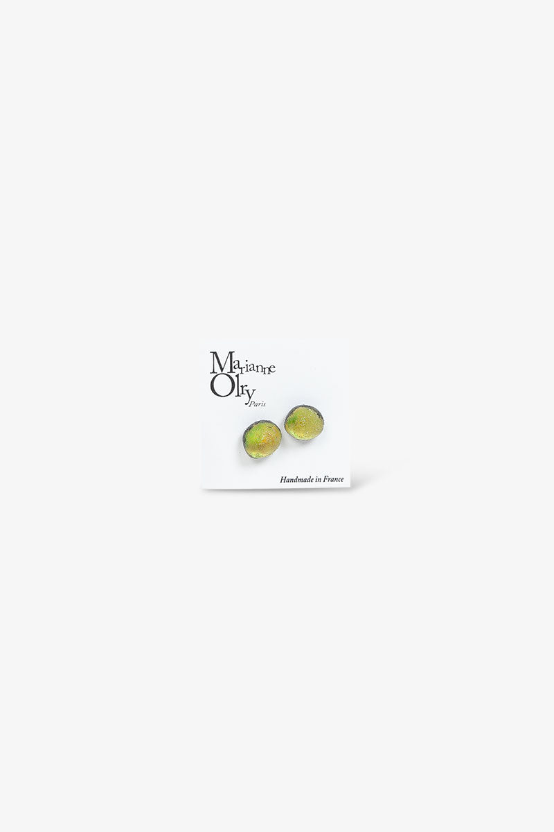 Boucles d'oreilles Météorites - Vert Olive