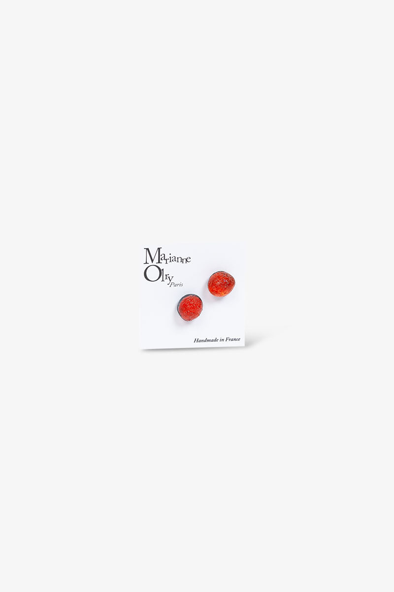Boucles d'oreilles Météorites - Rouge