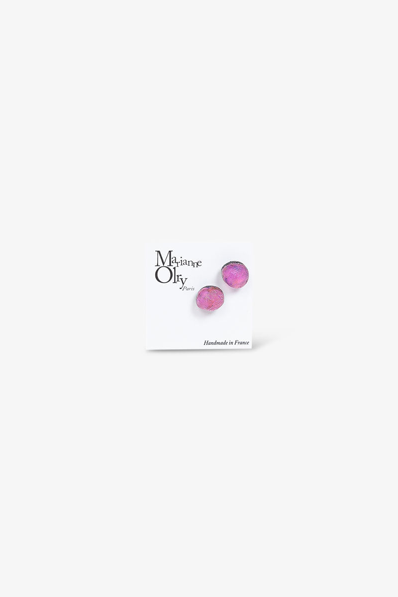 Boucles d'oreilles Météorites - Rose