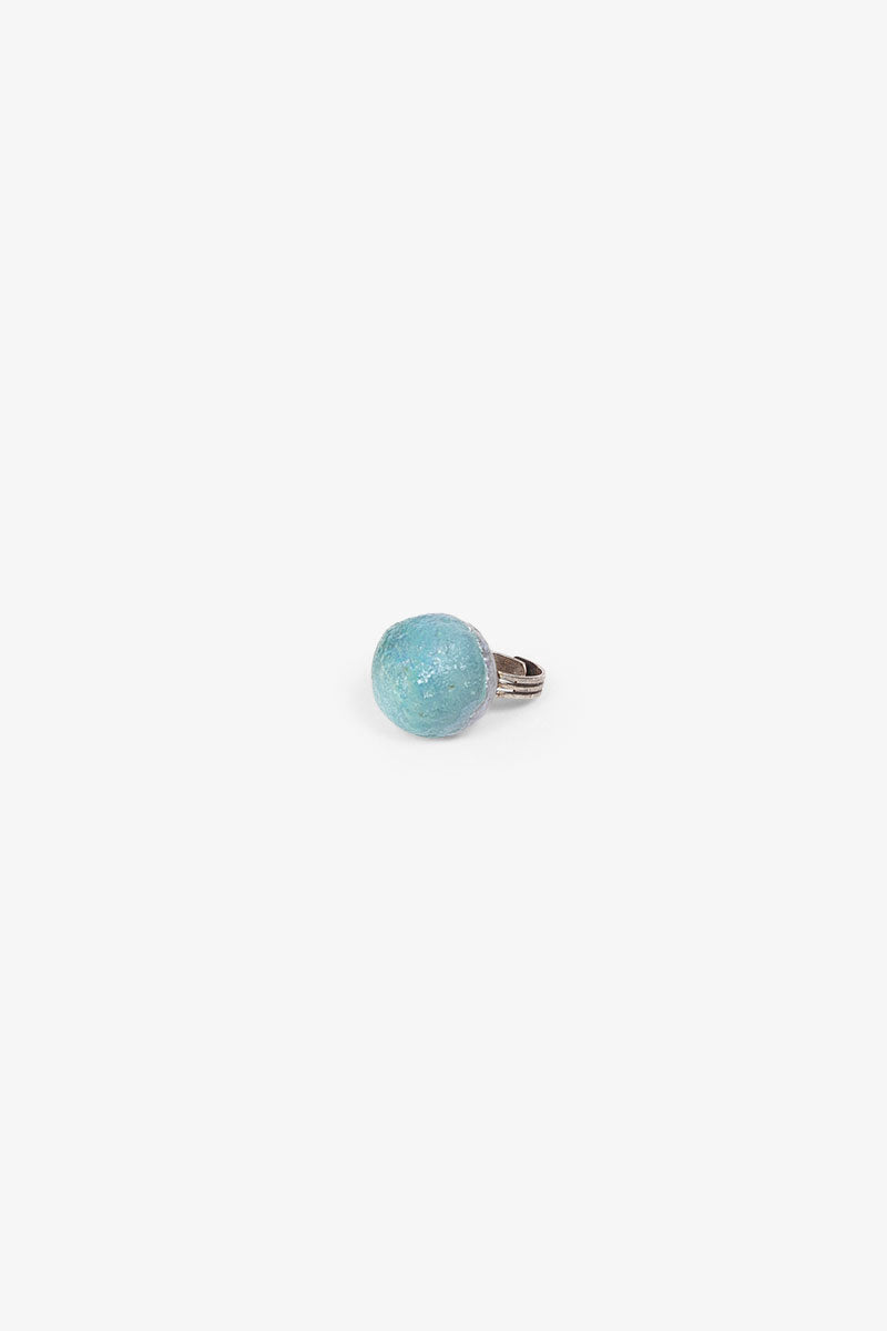 Bague Météorite - Bleu Pastel Fond Gris