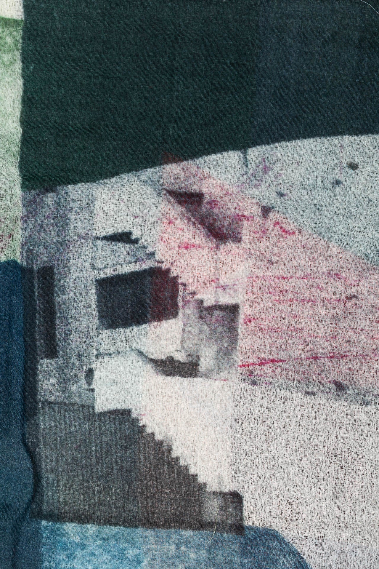 Patchwork-Stadtschal - Wolle