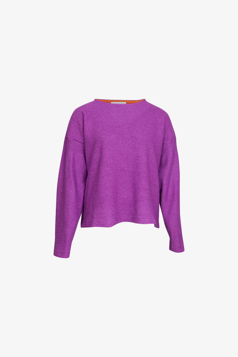 Pull Ample Laine Bouillie Fuschia