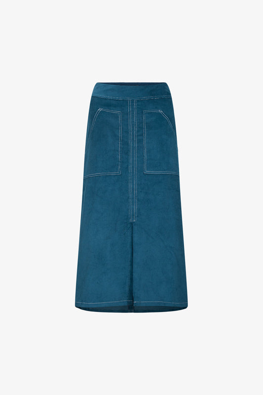 Jupe Italienne Velours Milleraies Canard