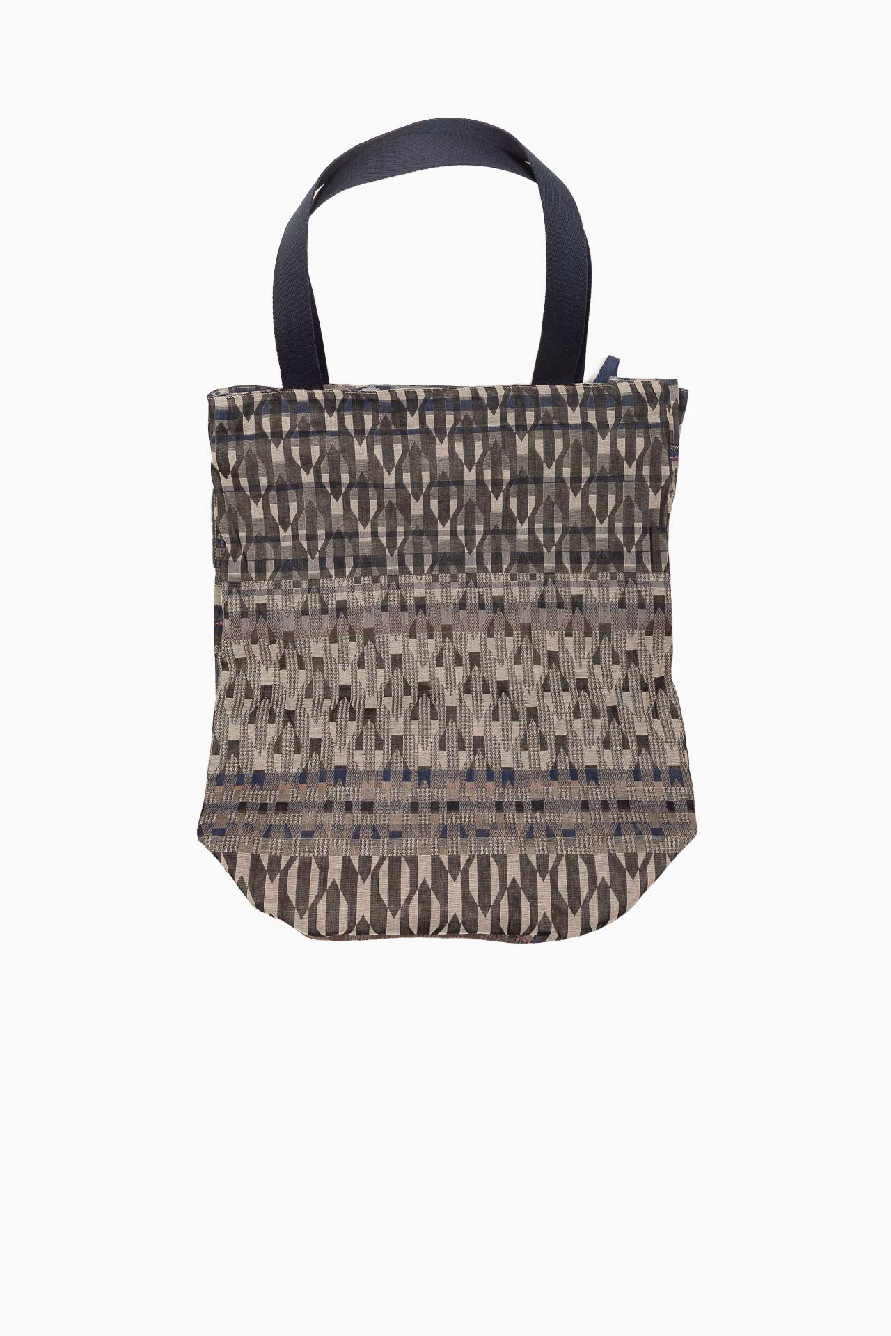 Sac à Two — Grand Format | Jacquard Réversible en Coton Bio | Noirs/bleus