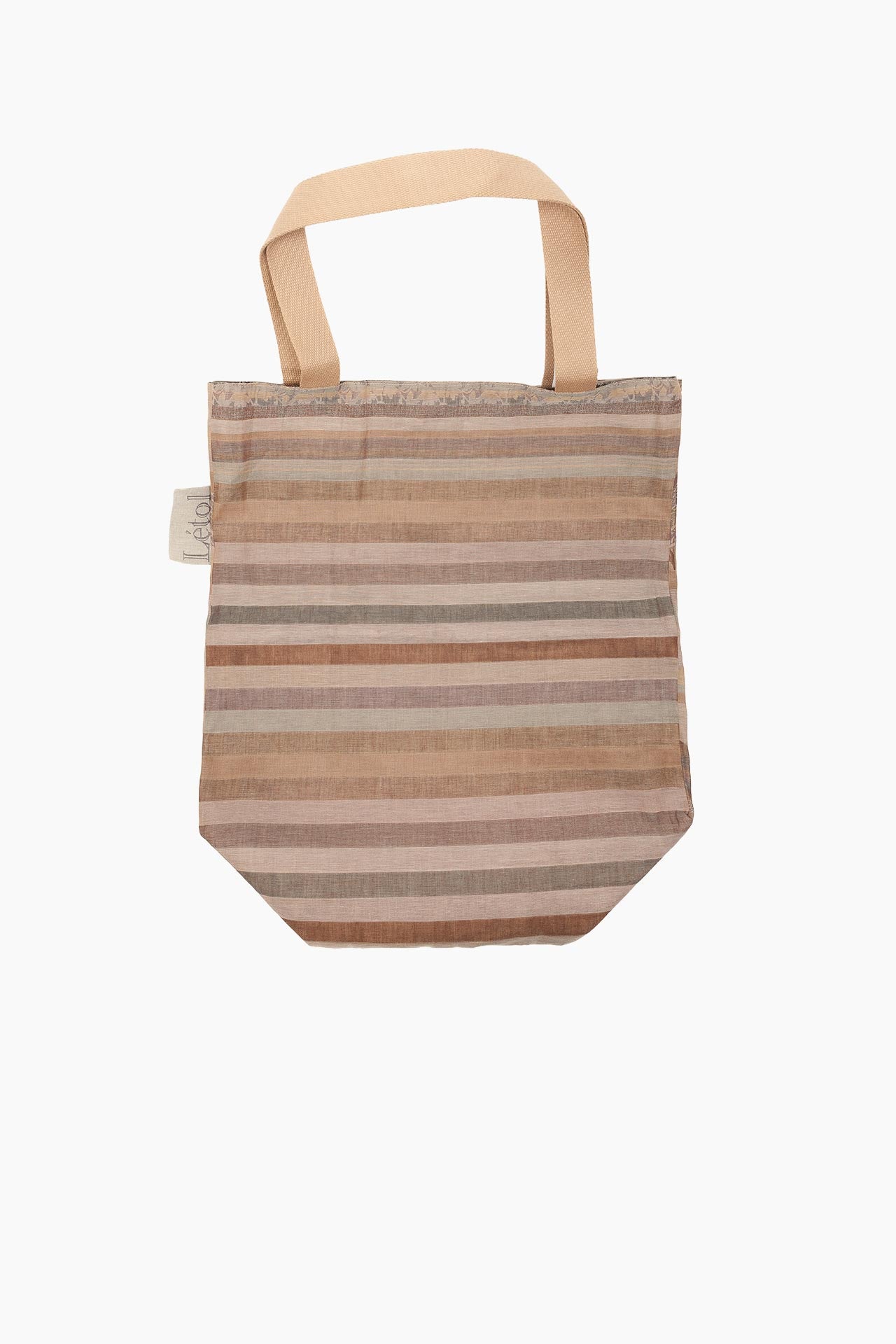 Sac à Two — Grand Format | Jacquard Réversible en Coton Bio | Gris/pastels