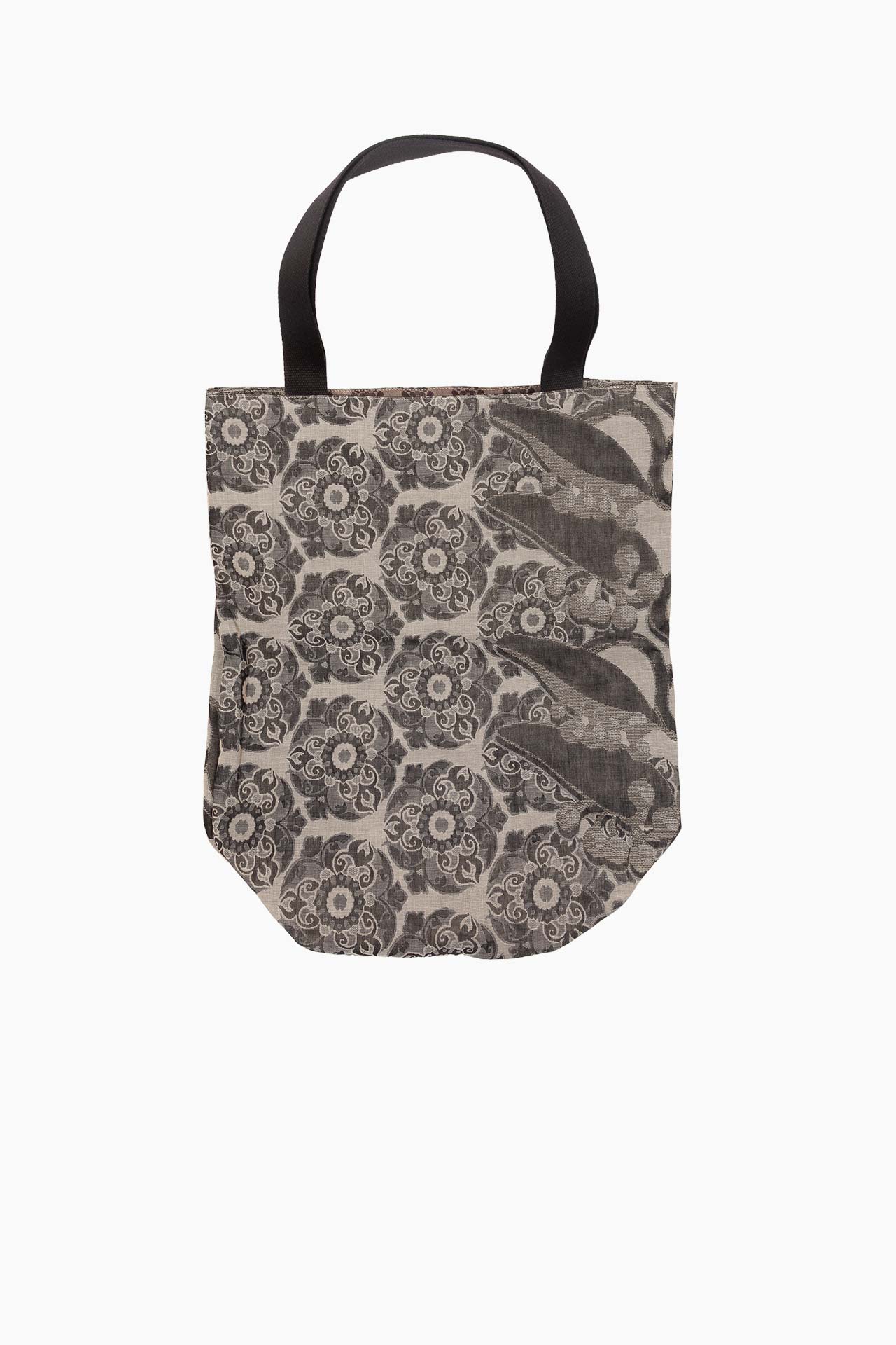 Sac à Two — Grand Format | Jacquard Réversible en Coton Bio | Gris/Zebre
