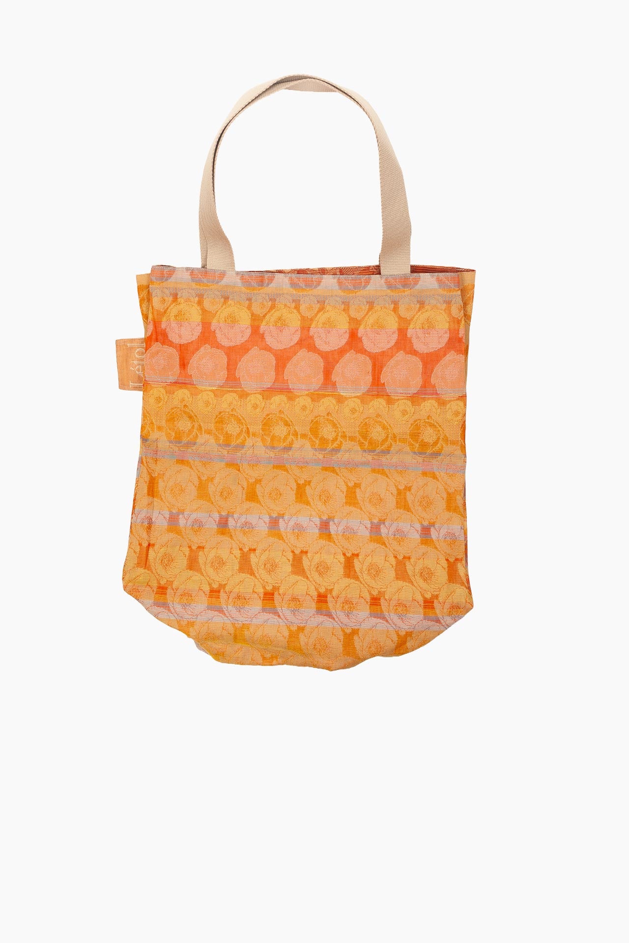 Sac à Two — Grand Format | Jacquard Réversible en Coton Bio | Orange/cuivres