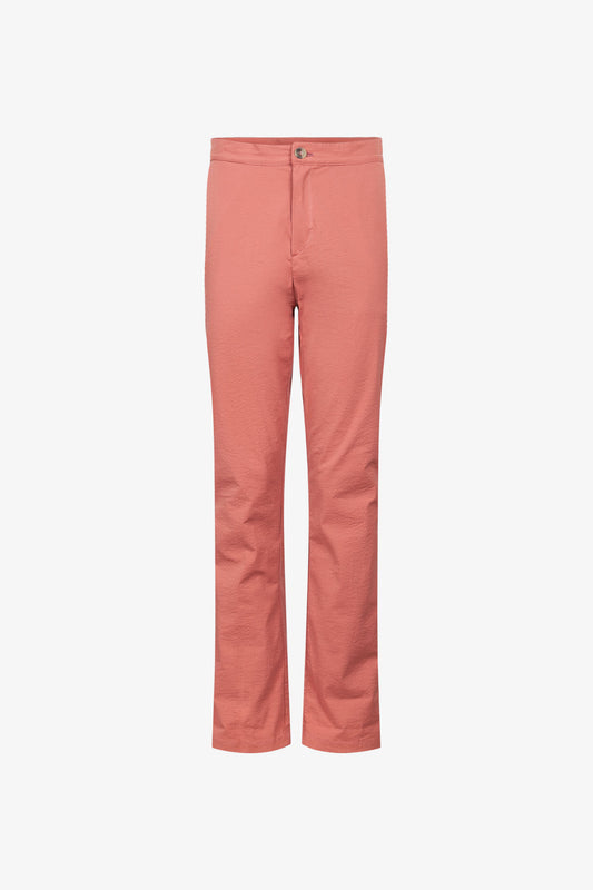 Pink Seersucker Chino Pants