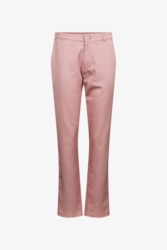 Pink Tencel Linen Cotton Chino Pants