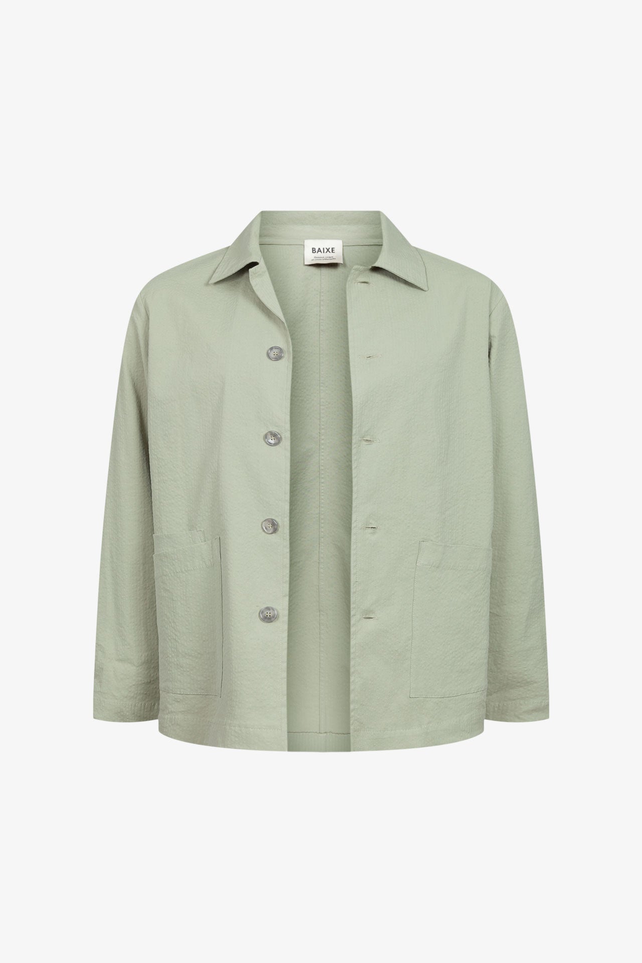 Veste Double Poches Seersucker Menthe