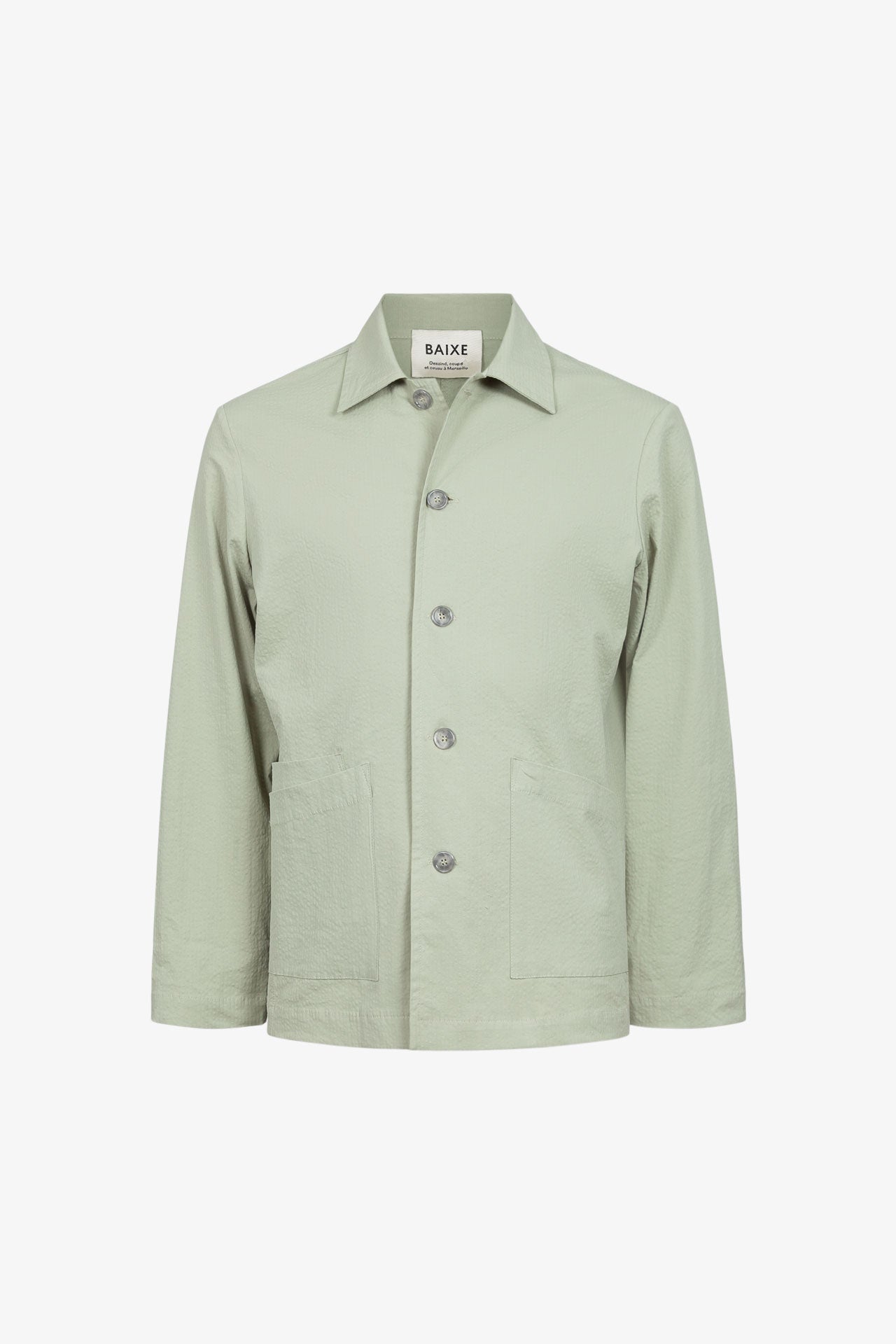 Veste Double Poches Seersucker Menthe