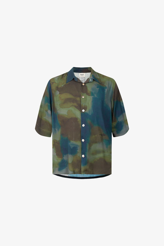 Green Blurred Camo Shirt