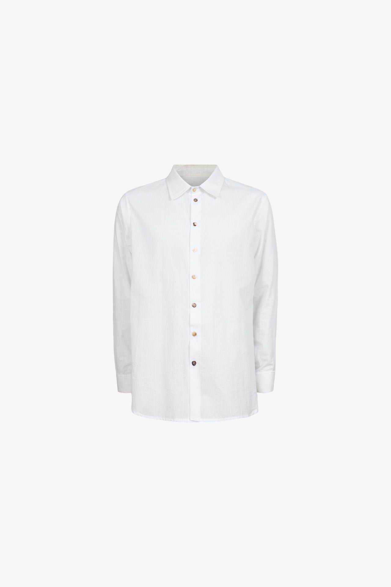 Chemise Relax Seersucker Blanc