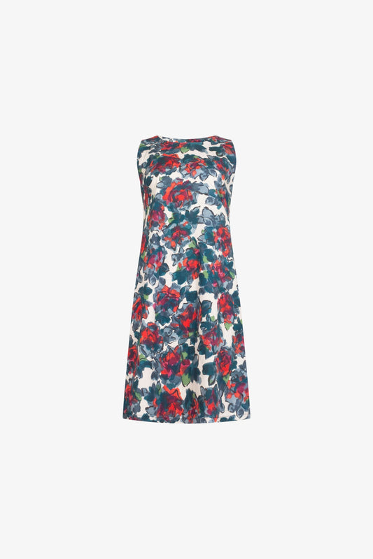 Three Hole Poplin Flower Dress