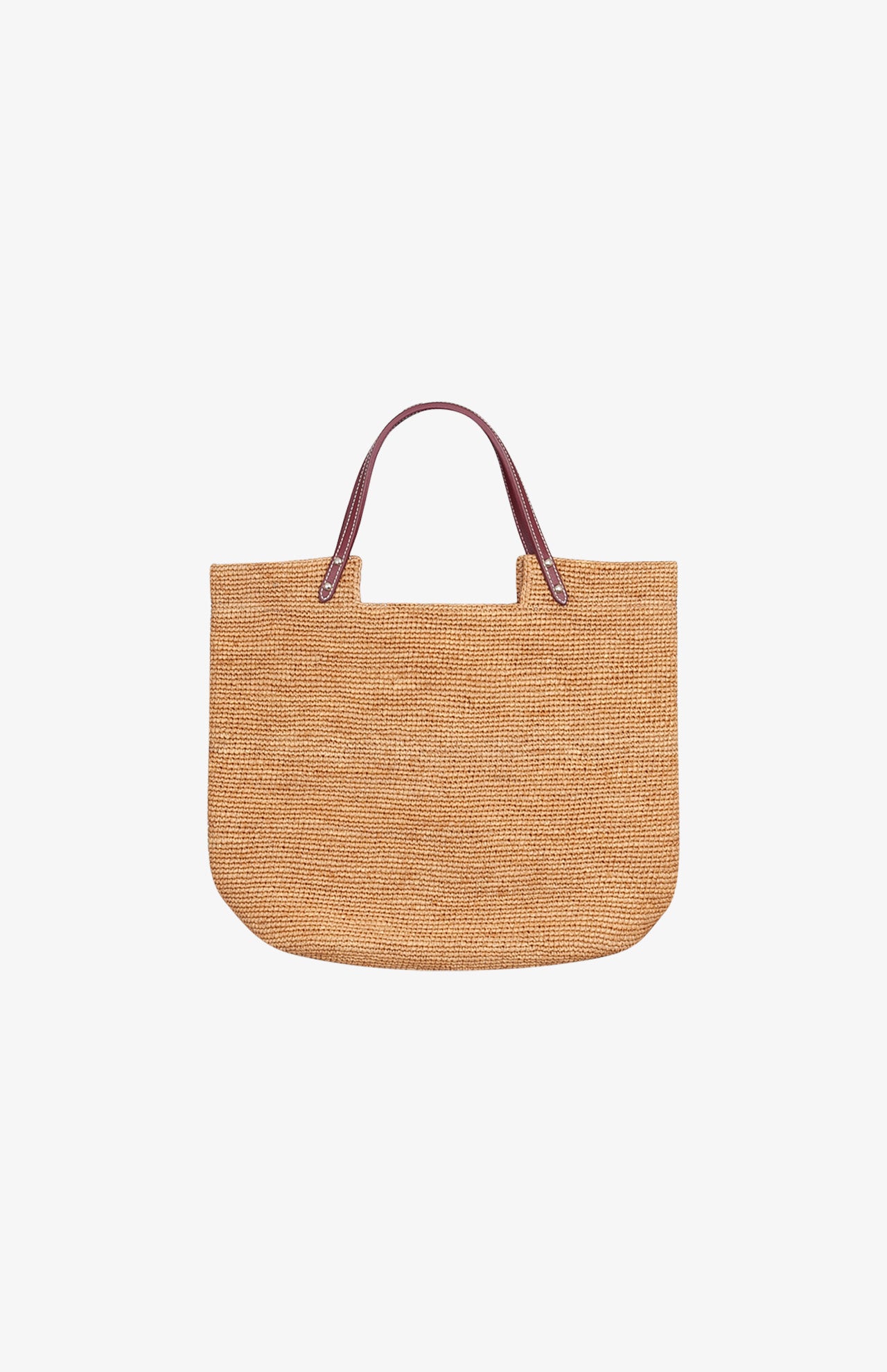 Hélio Thé shopping bag / Bordeaux leather handles