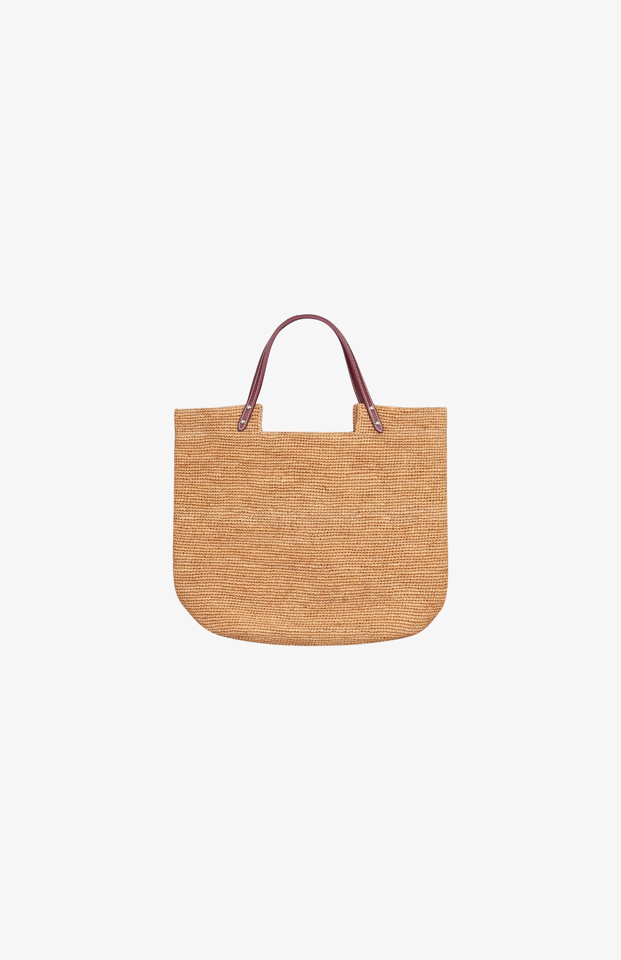 Hélio Thé shopping bag / Bordeaux leather handles