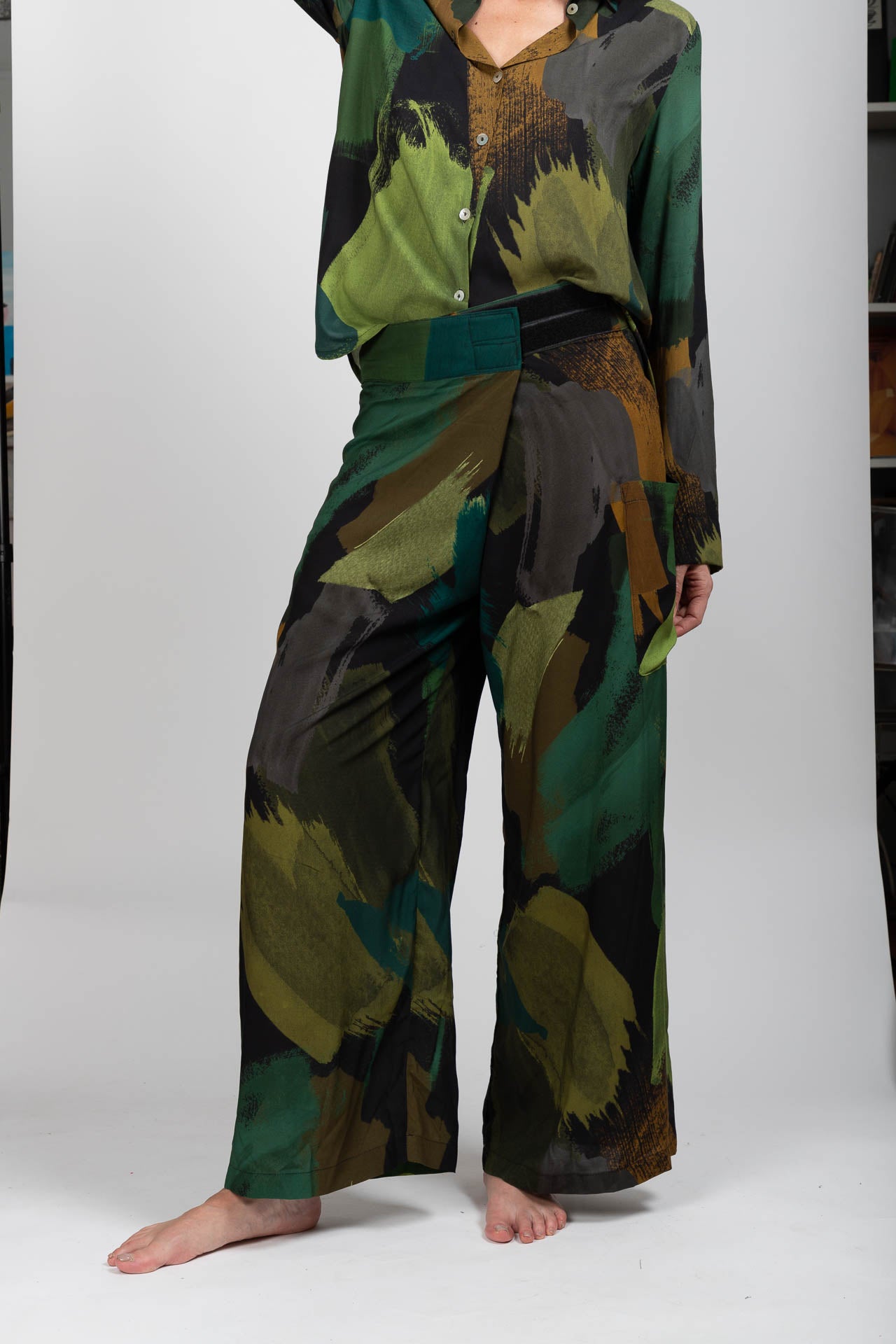 Pantalon Bali Peinture Verte