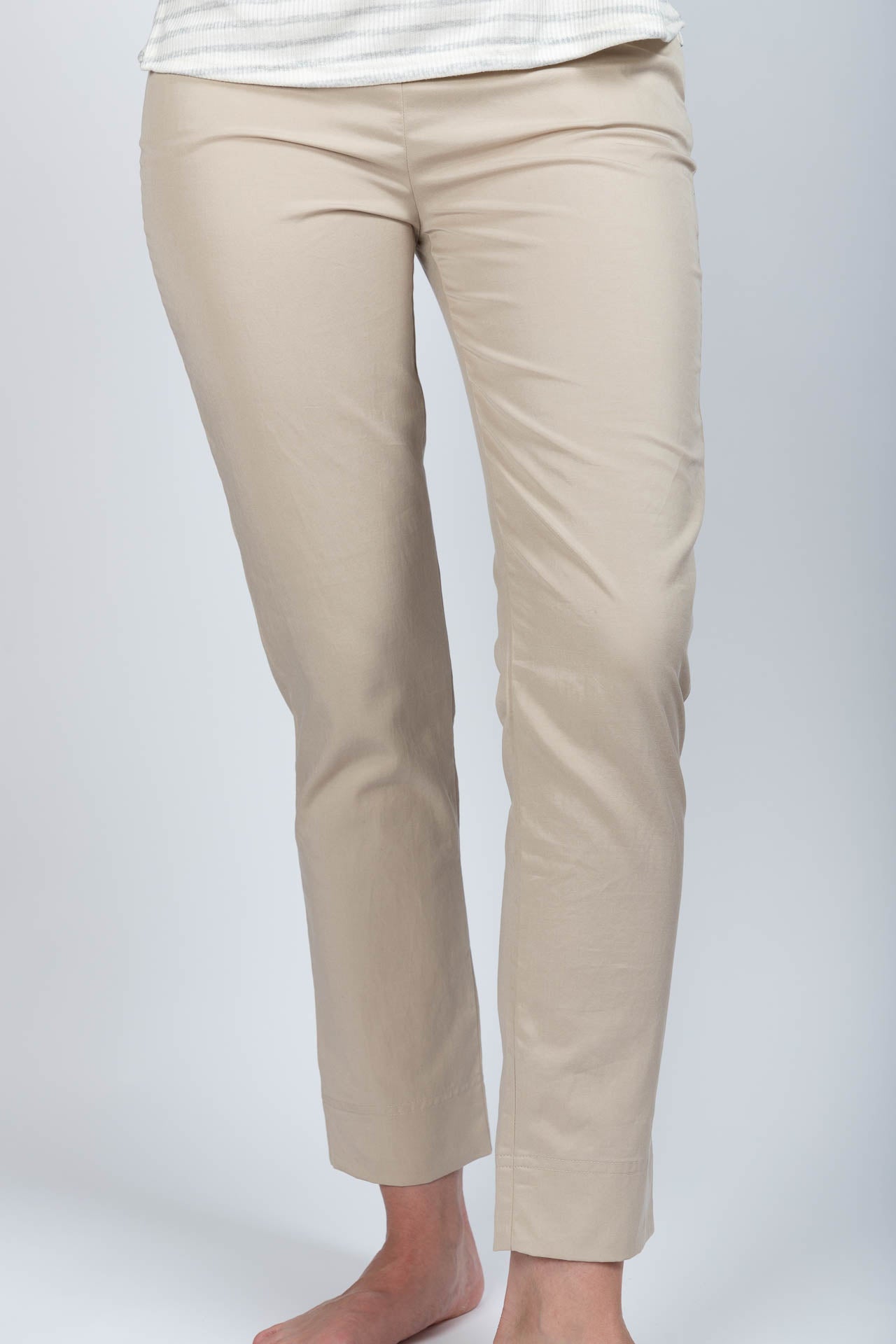 Pantalon Slim Tencel Beige