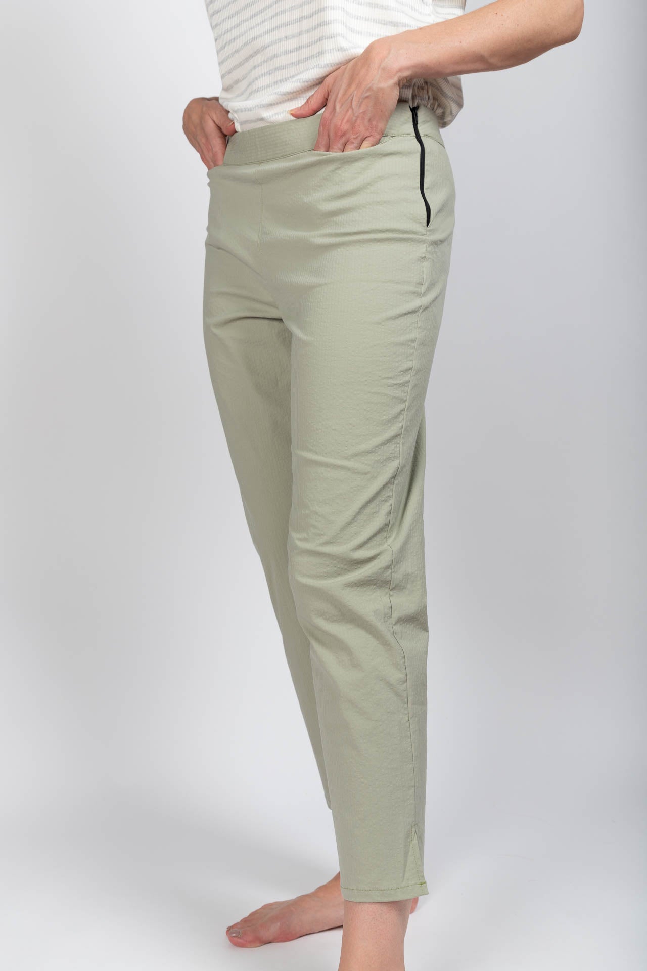 Pantalon Audrey Seersucker Menthe