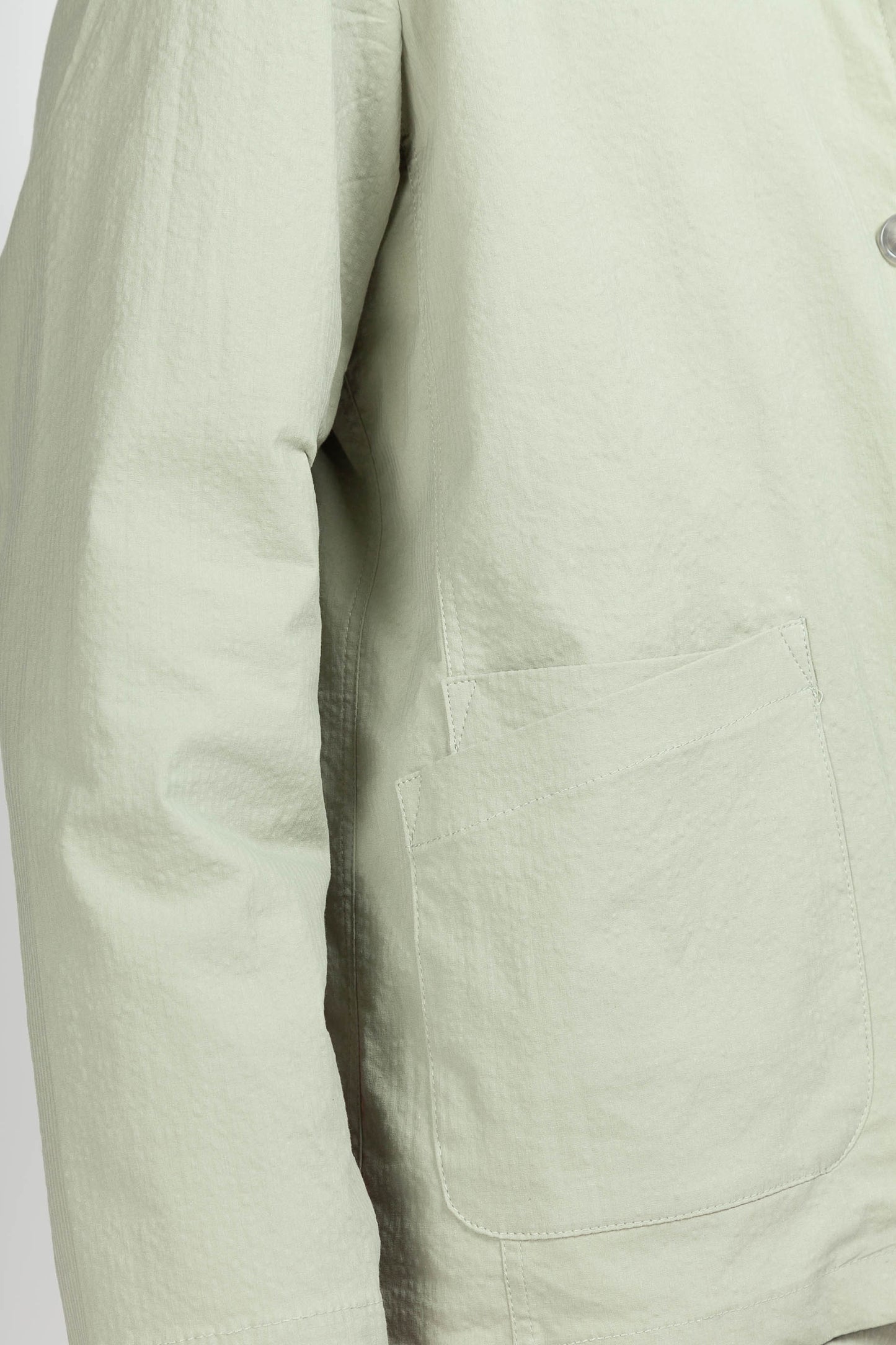Veste Double Poches Seersucker Menthe